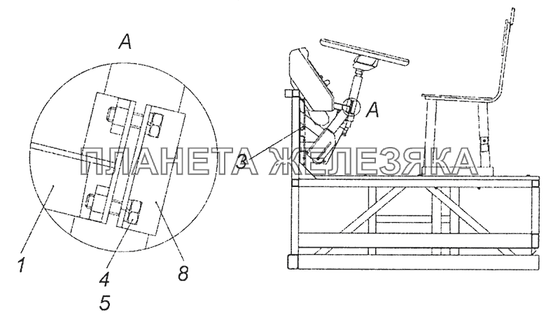 52974-3805001-10 Установка электрооборудования в щитке приборов Шасси КамАЗ-52974