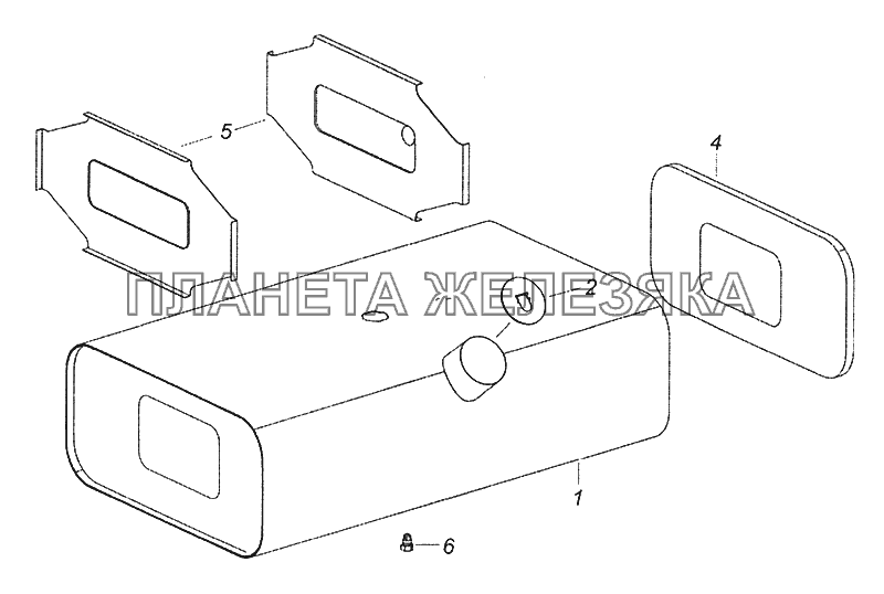 5297-1101010-95 Бактопливный Шасси КамАЗ-52974