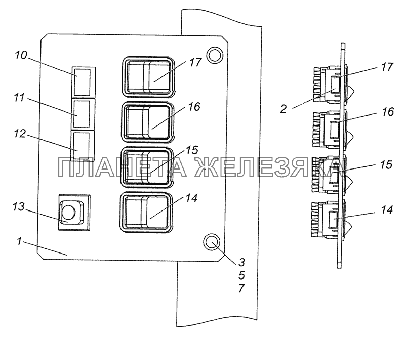 5297-4012003 Установка управления и индикации Шасси КамАЗ-52974