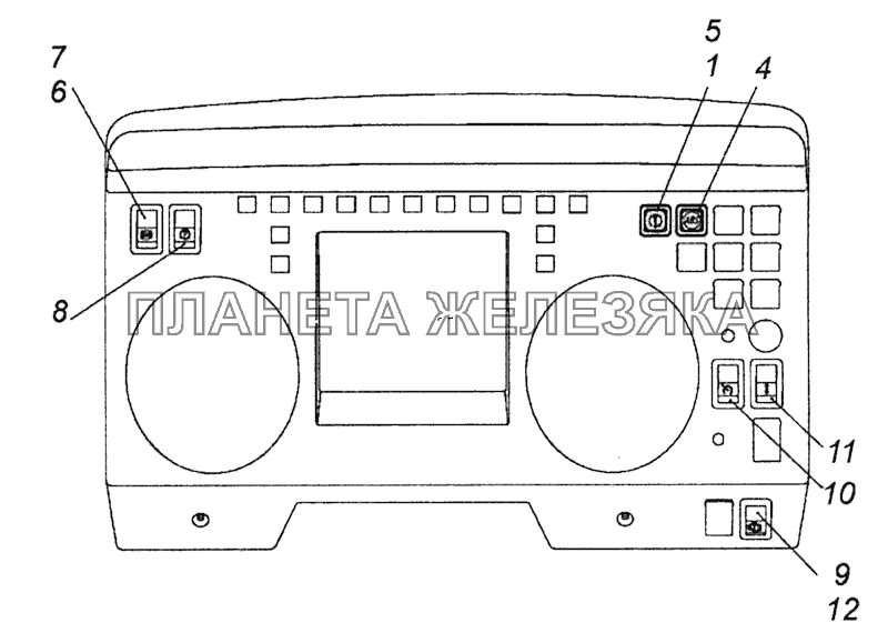 5297-4014001 Установка переключателей на панели приборов Шасси КамАЗ-5297