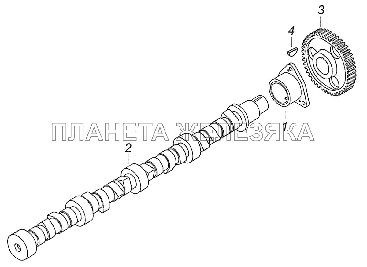 740.21-1006010 Распределительный вал Шасси КамАЗ-5297 740.21-1006010 Распределительный вал Шасси КамАЗ-5297