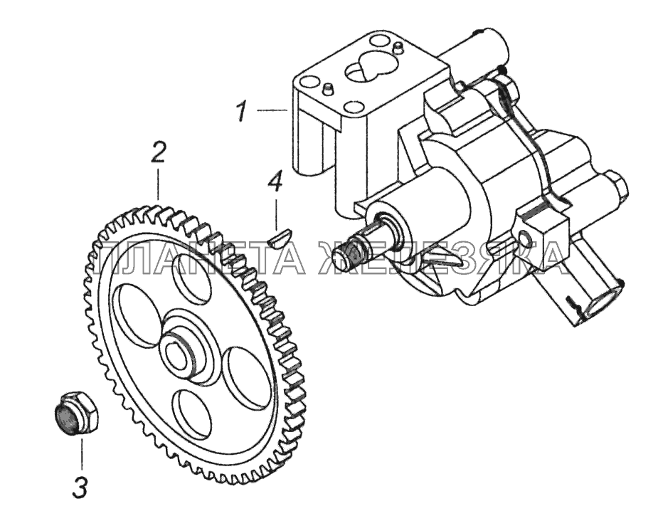 740.11-1011010, 740.21-1011010 Насос масляный с шестерней Шасси КамАЗ-5297