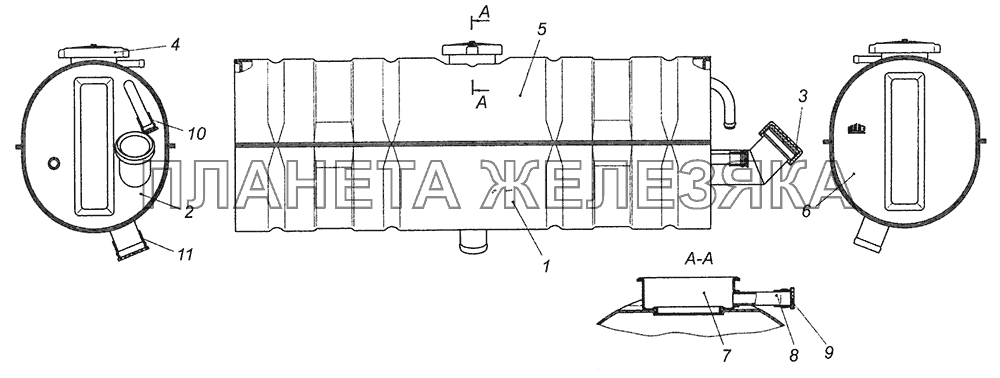 5297-1311010-10 Бачок расширительный Шасси КамАЗ-5297