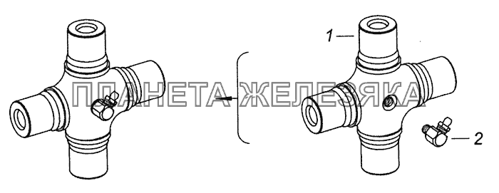 53205-2205026-10 Крестовина карданного вала Шасси КамАЗ-5297