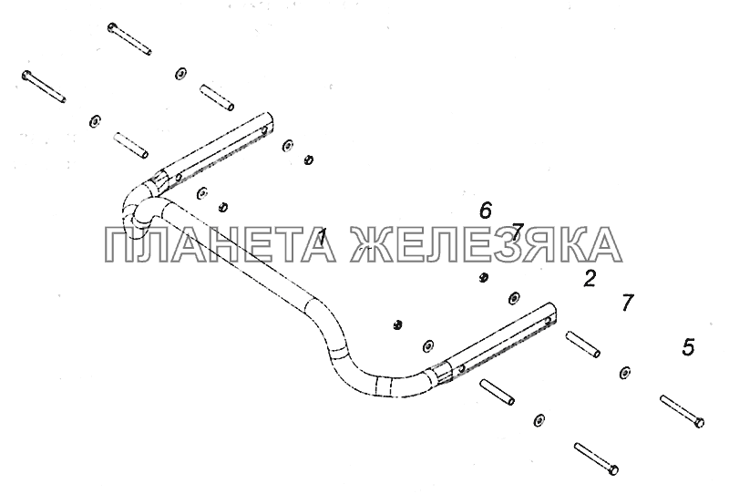 53205-5114250 Установка усилителя противоударного КамАЗ-5308 (Евро 4)