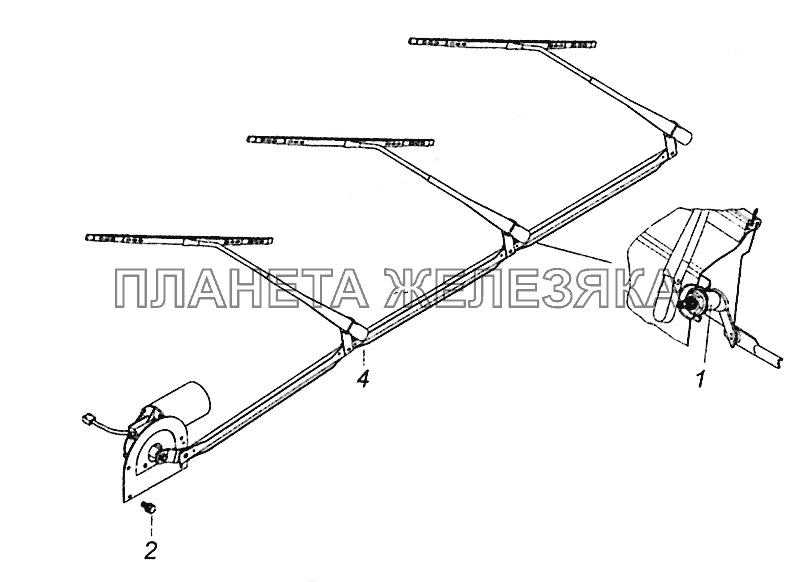 6520-5205001 Установка стеклоочистителя КамАЗ-5308 (Евро 4)