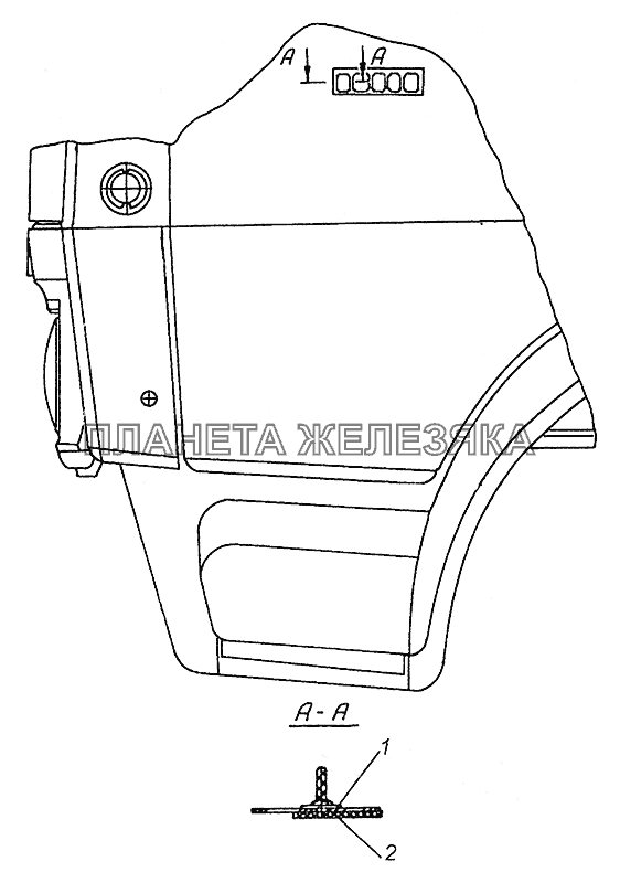 65205-8212008-01 Установка заводских боковых знаков КамАЗ-5308 (Евро 4)