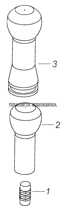 14.1703248-60 Рукоятка рычага переключения передач КамАЗ-5308 (Евро 4)
