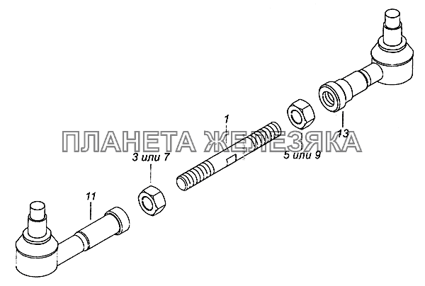 6460-1703520 Тяга реактивная КамАЗ-5308 (Евро 4)