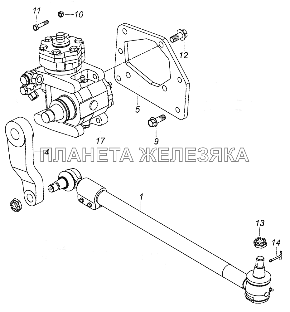 5308-3400012-10 Установка рулевого механизма КамАЗ-5308 (Евро 4)