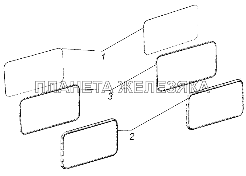 65115-5603005 Установка стекол окна задка КамАЗ-5308 (Евро 3)