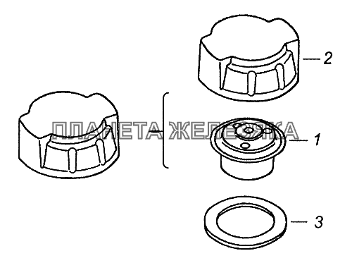 5320-1311060 Пробка расширительного бачка КамАЗ-5308 (Евро 3)