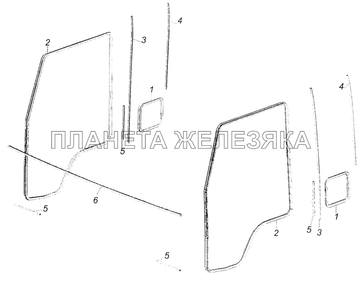 53205-8212300 Установка окантовок и уплотнителей КамАЗ-5308 (Евро 3)