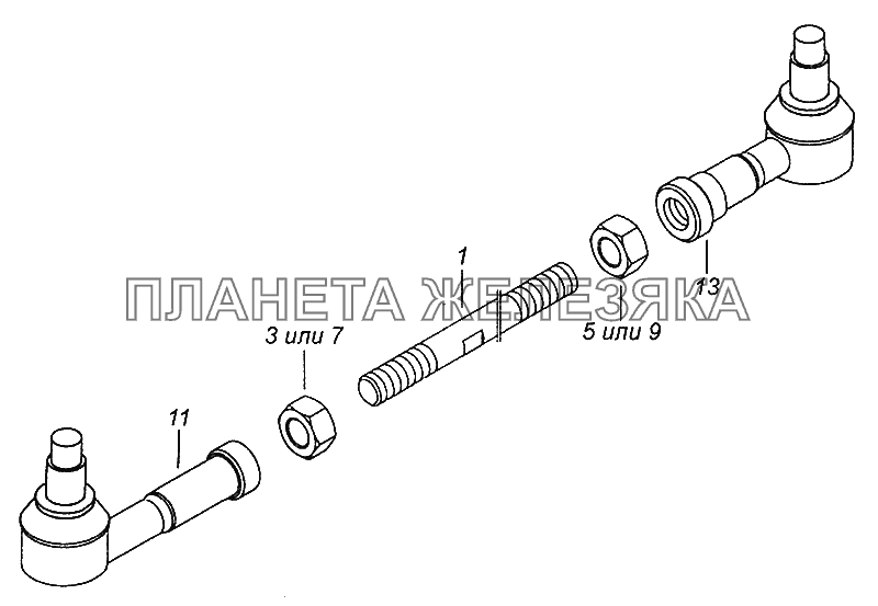 6460-1703520 Тяга реактивная КамАЗ-5308 (Евро 3)