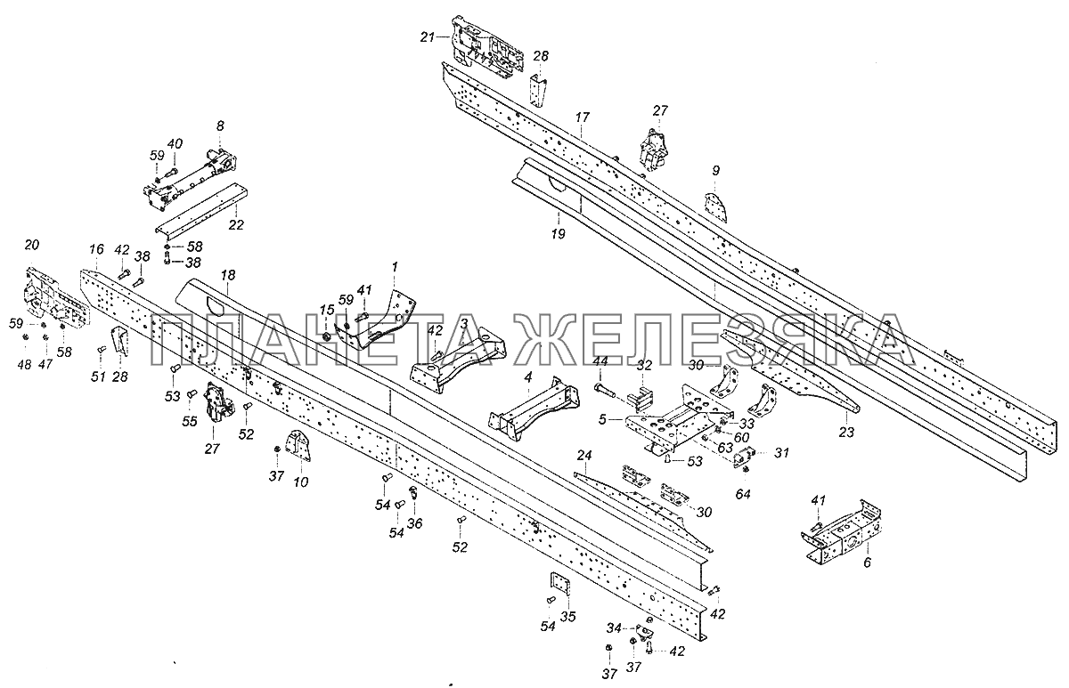 6520-2800010-56 Рама КамАЗ-5308 (Евро 3)