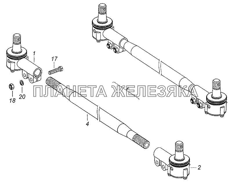 5297-3414052 Тяга рулевой трапеции КамАЗ-5308 (Евро 3)