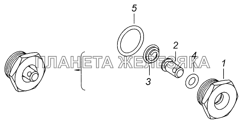 16-3513110 Кран слива конденсата КамАЗ-5308 (Евро 3)