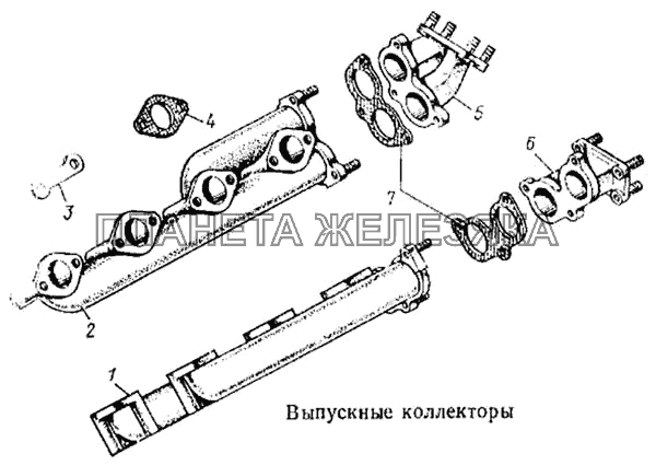 Выпускные коллекторы КамАЗ-5315 Выпускные коллекторы КамАЗ-5315