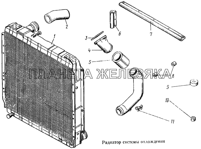 Радиатор системы охлаждения КамАЗ-5315