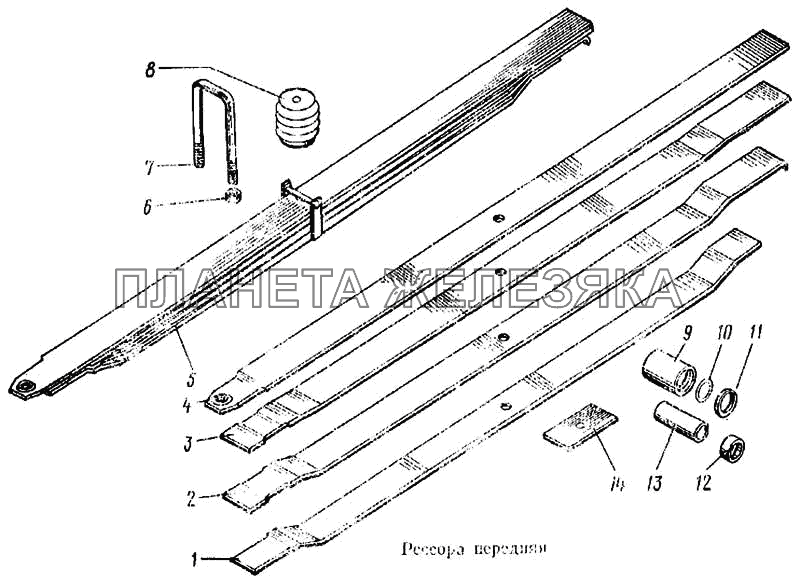 Рессора передняя КамАЗ-5315