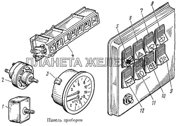 Панель приборов КамАЗ-5315