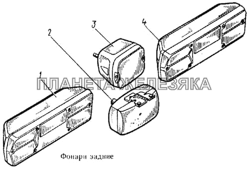 Фонари задние КамАЗ-5315