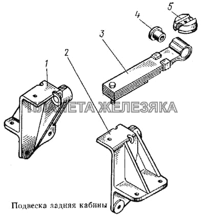 Подвеска задняя кабины КамАЗ-5315