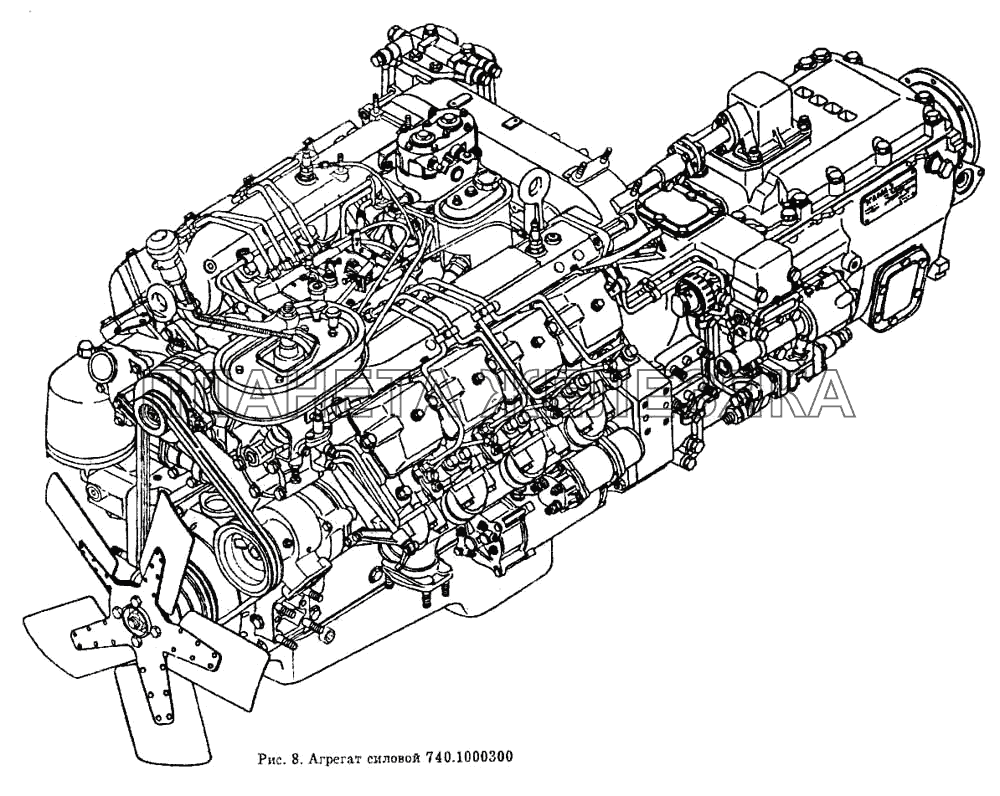 Силовой агрегат, основная комплектация КамАЗ-5410