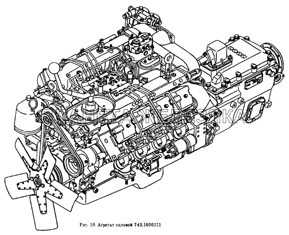 Силовой агрегат, (11-я комплектация) КамАЗ-53212