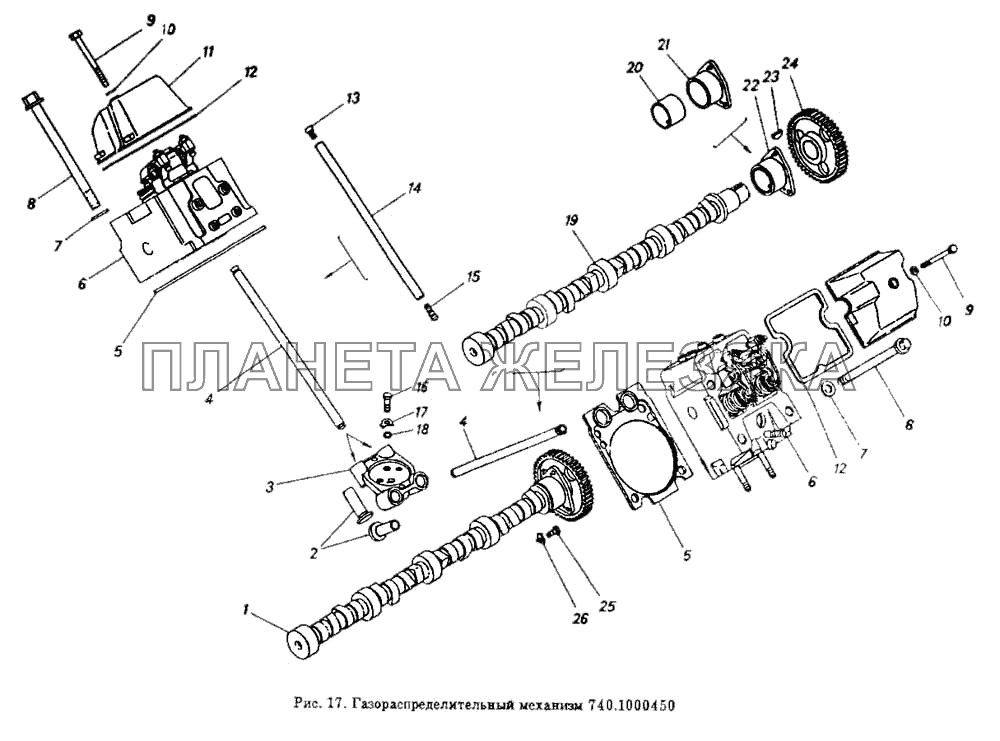 Газораспределительный механизм КамАЗ-5320