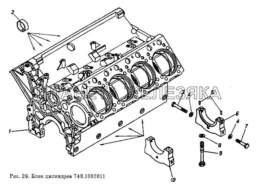 Блок цилиндров КамАЗ-53212