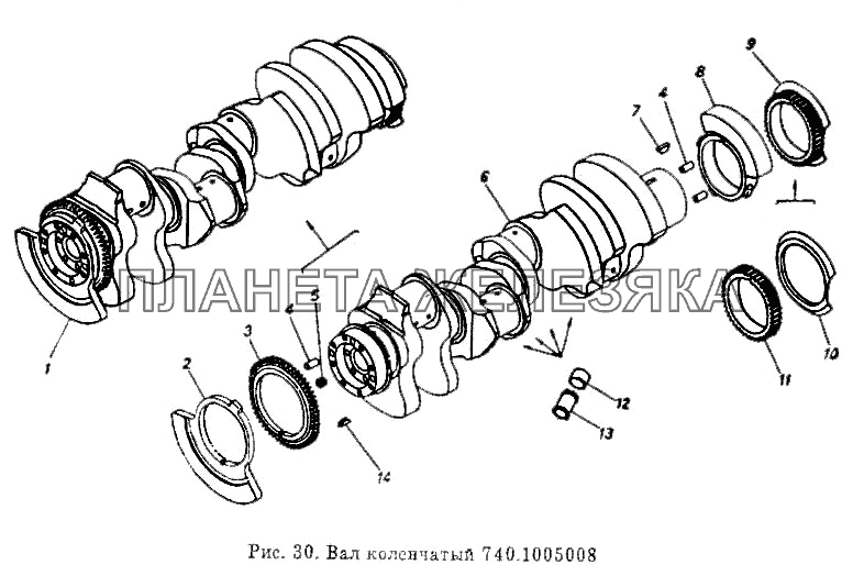 Вал коленчатый КамАЗ-5410