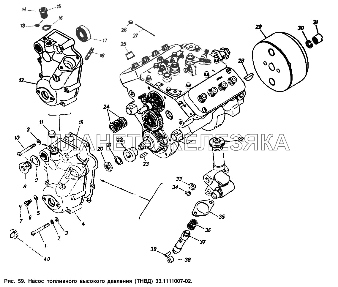 Насос топливный высокого давления (ТНВД) КамАЗ-5410