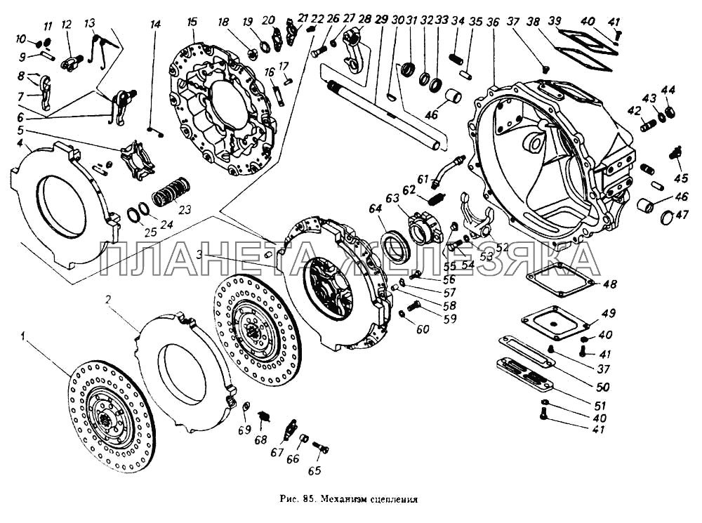 Механизм сцепления КамАЗ-55102