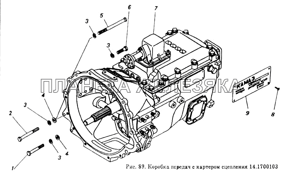 Коробка передач с картером сцепления КамАЗ-55102