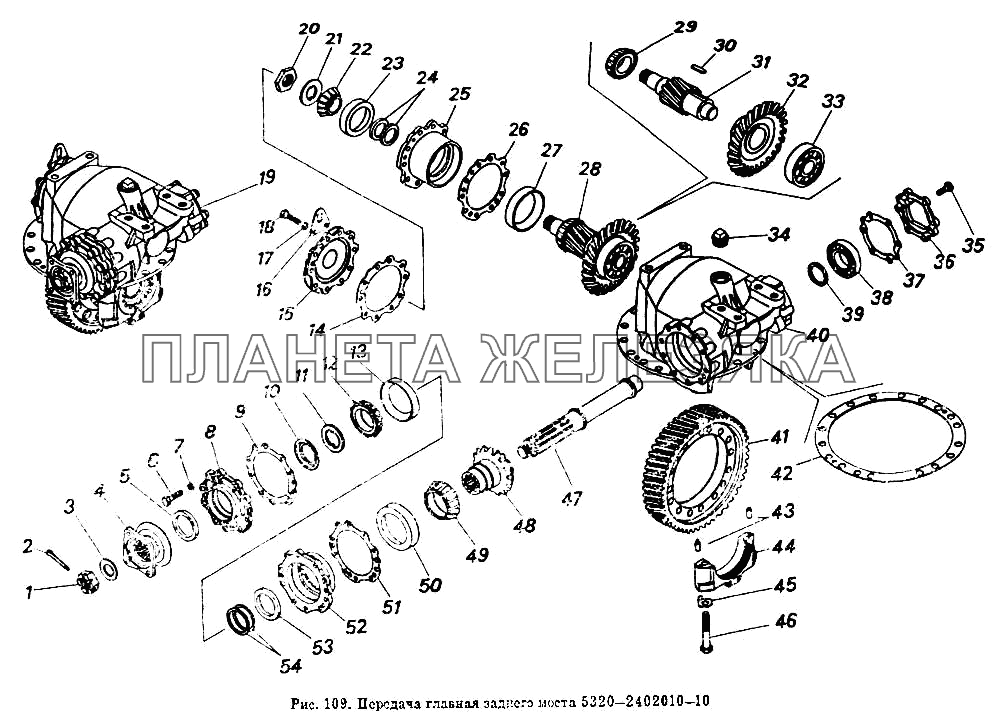 Передача главная заднего моста КамАЗ-5320