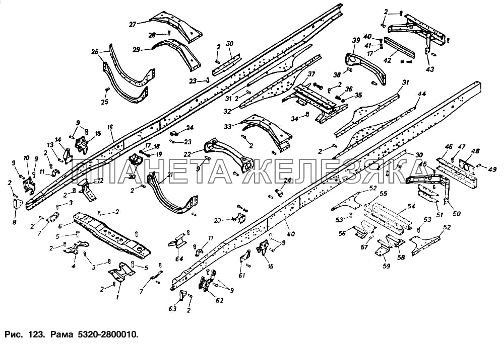 Рама 5320-2800010 КамАЗ-5320