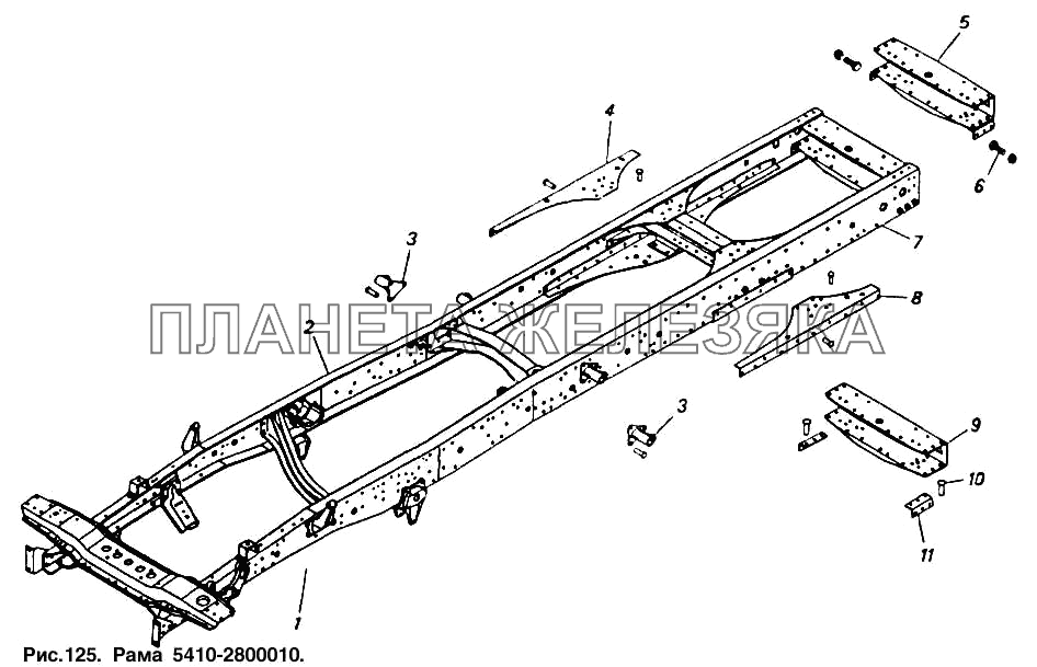 Рама 5410-2800010 КамАЗ-55102