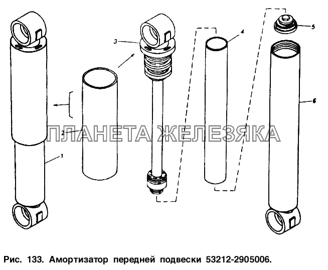 Амортизатор передней подвески КамАЗ-54112