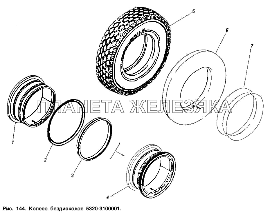 Колесо бездисковое КамАЗ-5320