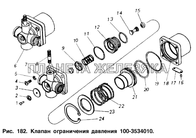 Клапан ограничения давления КамАЗ-54112