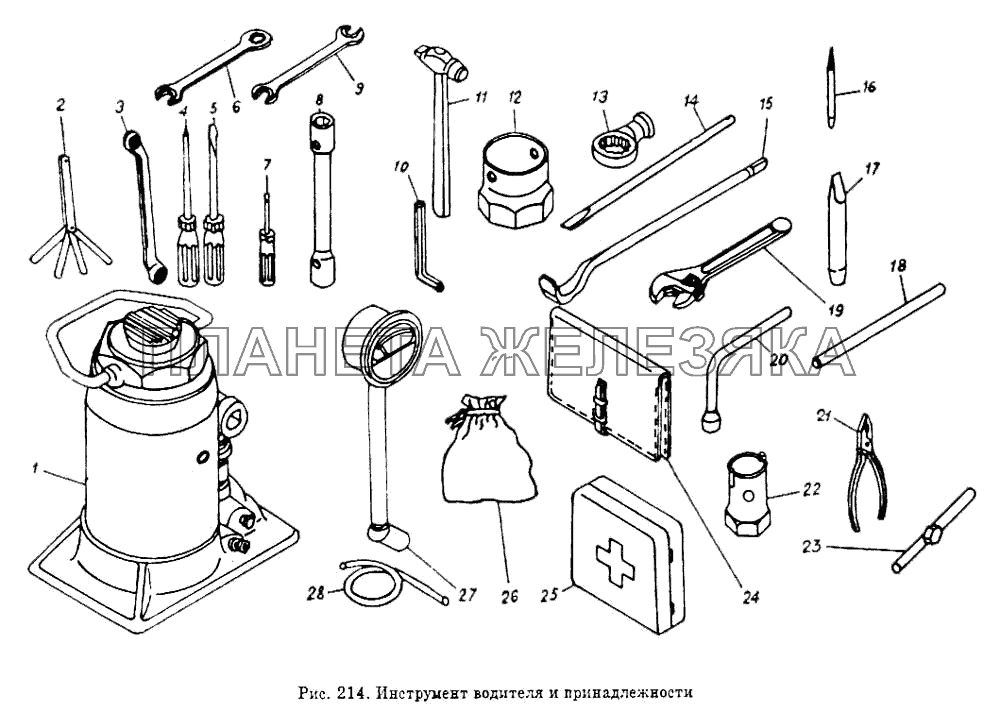 Инструмент водителя и принадлежности КамАЗ-53212
