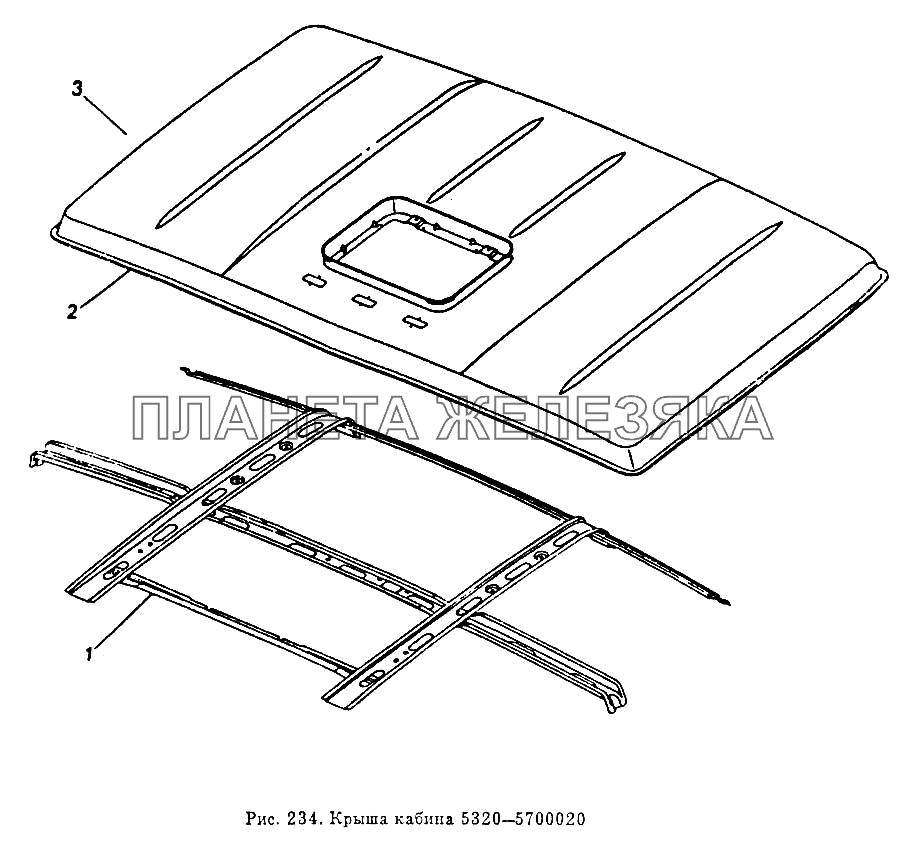 Крыша кабины КамАЗ-5320