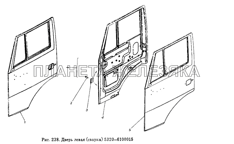 Дверь левая (сварка) КамАЗ-5410