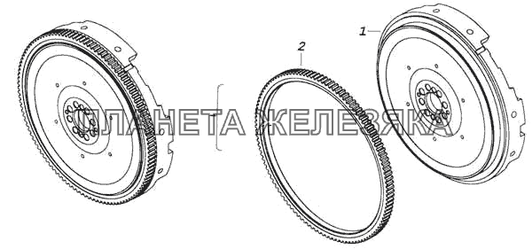 Маховик КамАЗ-53228, 65111