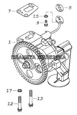 Установка масляного насоса КамАЗ-53228, 65111