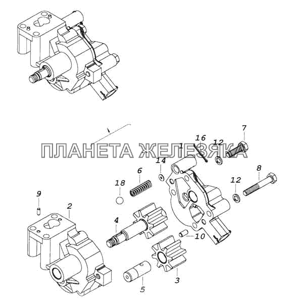 Насос масляный КамАЗ-53228, 65111