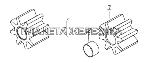 Шестерня ведомая масляного насоса КамАЗ-53228, 65111