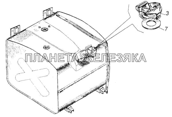 Пробка топливного бака в сборе КамАЗ-53228, 65111