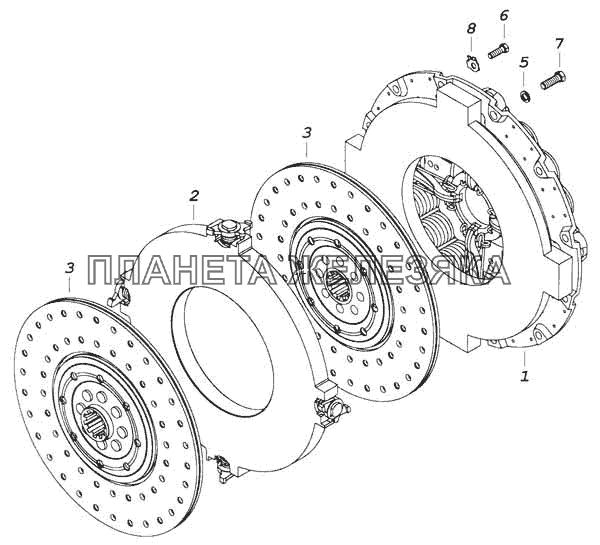 Сцепление КамАЗ-53228, 65111